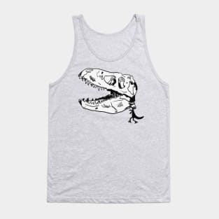 T-Rex Skull Doodle Tank Top